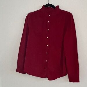 Red Velvet Like Material Top